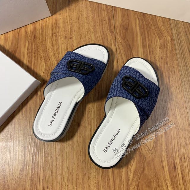 Balenciaga經典款男鞋 巴黎世家頂級版本男士夏季牛皮鞋面涼拖  hdbl1281